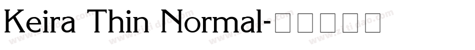 Keira Thin Normal字体转换